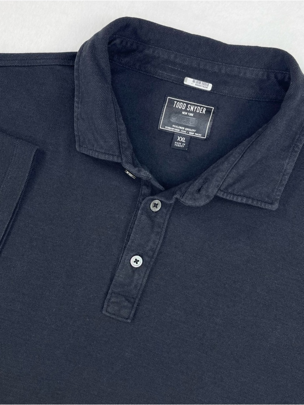 Todd Snyder Polo Shirt Mens XXL Black Short Sleeve Casual Preppy Classic